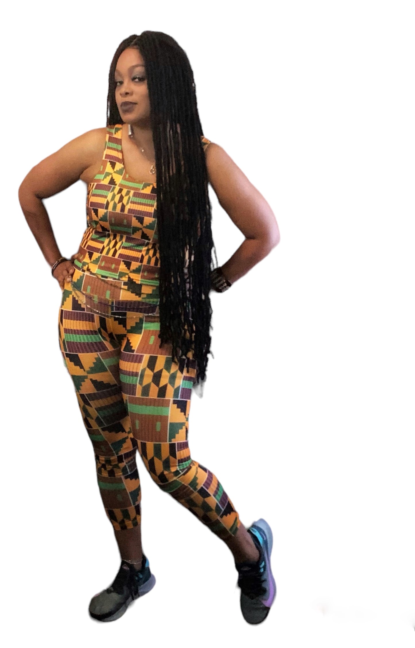African Print Top & Legging Set