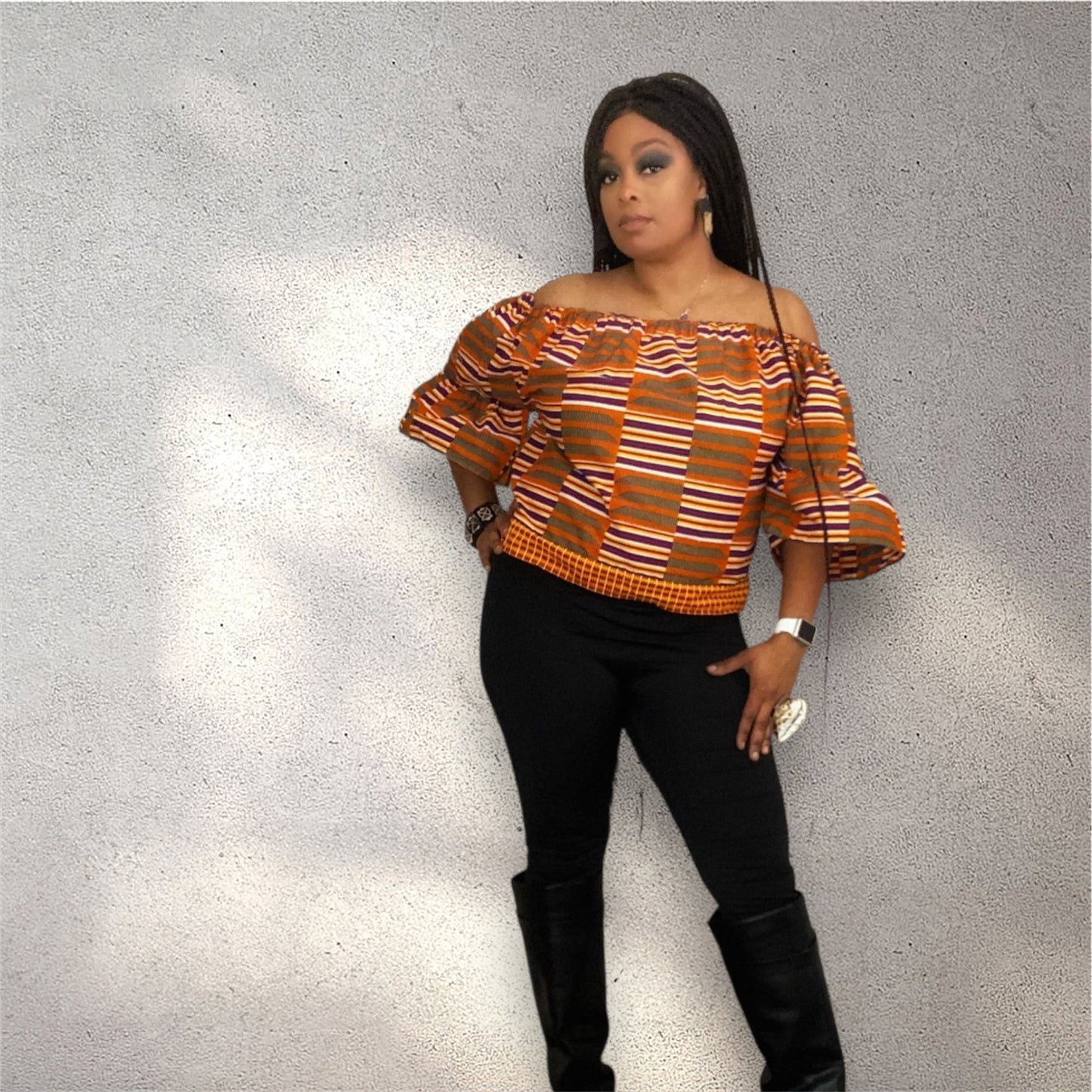 Kente Princess Off Shoulder Top