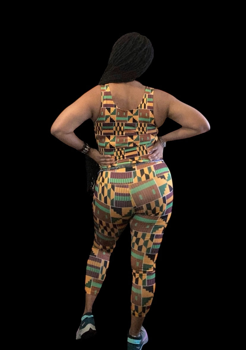 African Print Top & Legging Set