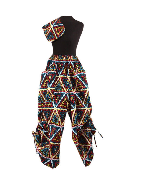 Queen Print Wide Leg Pants with Pull String