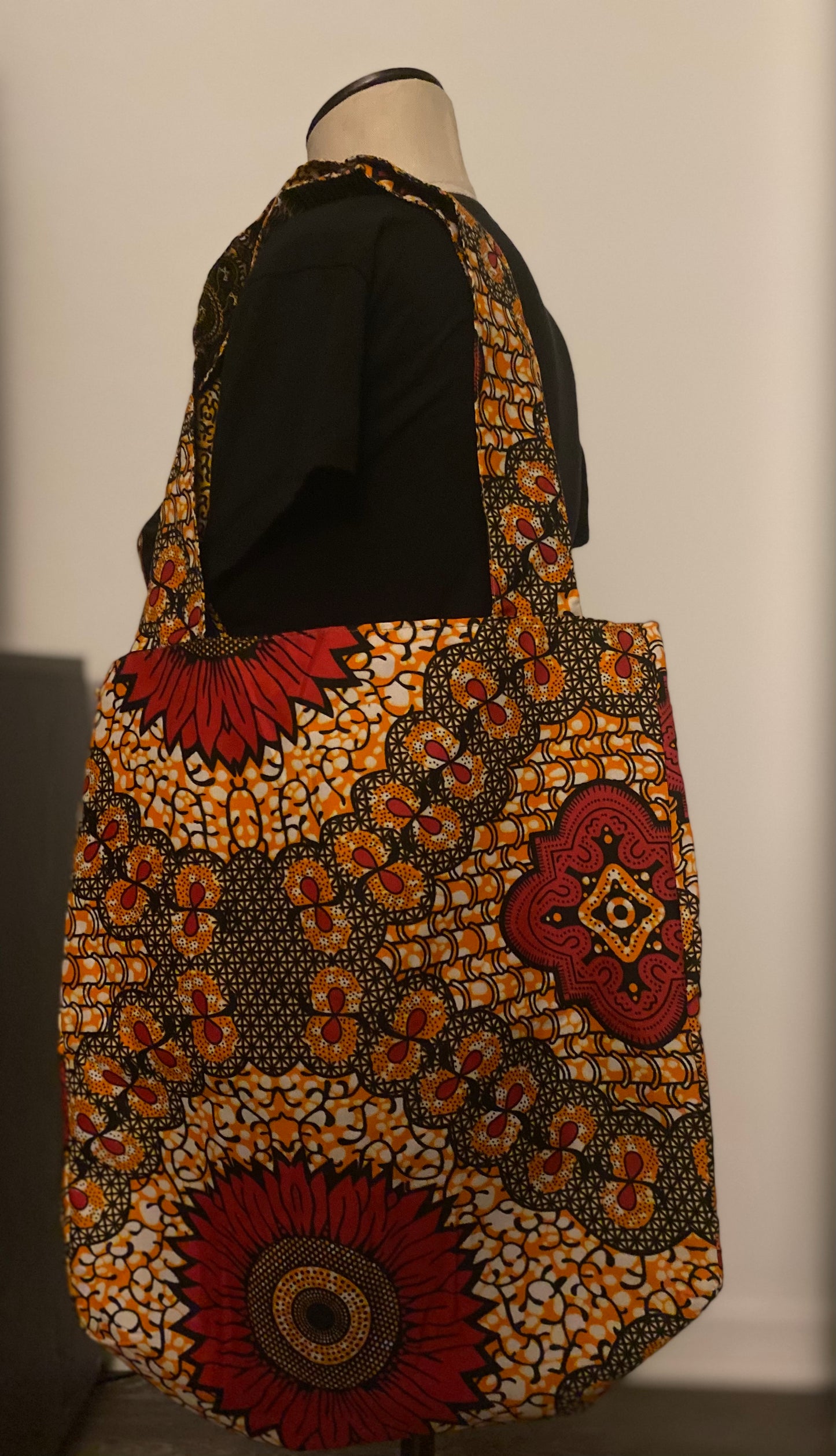 African Print Reversible Tote Bag