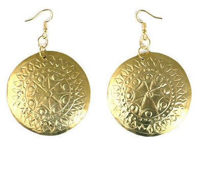 African Metal Majestic Earrings