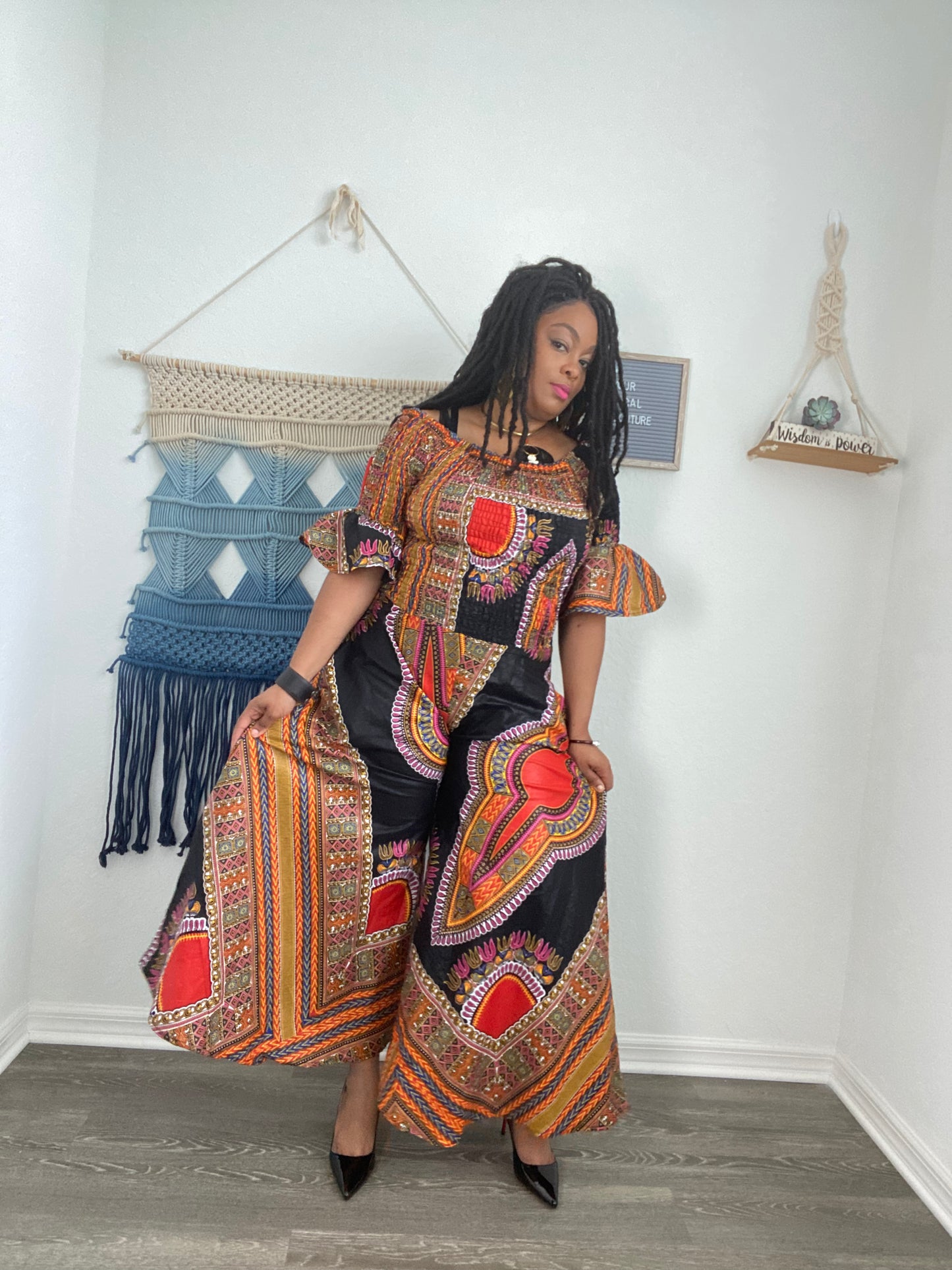 Traditional Print Queen Jumpsuit