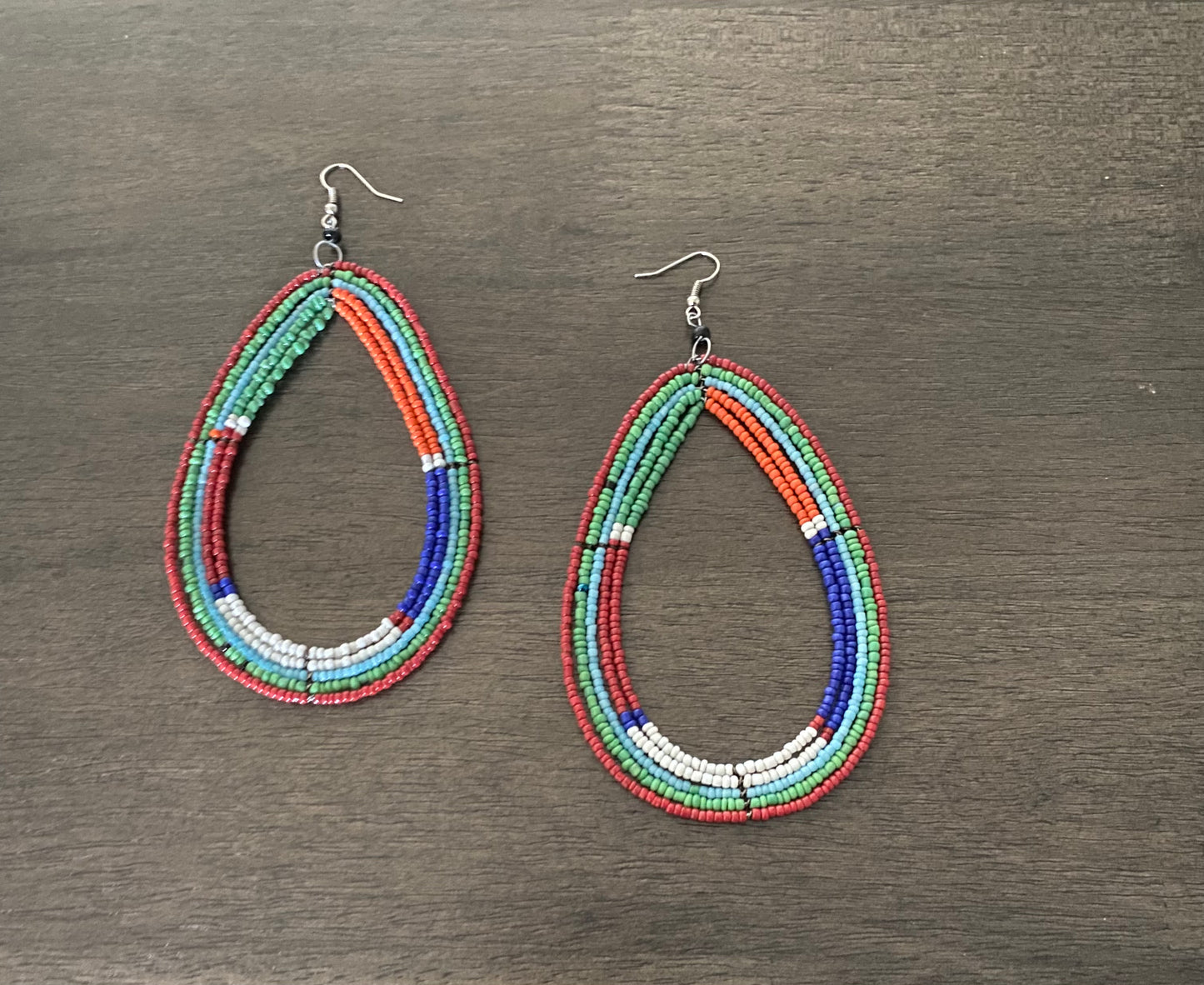 Oversized Maasai Beaded Earrings