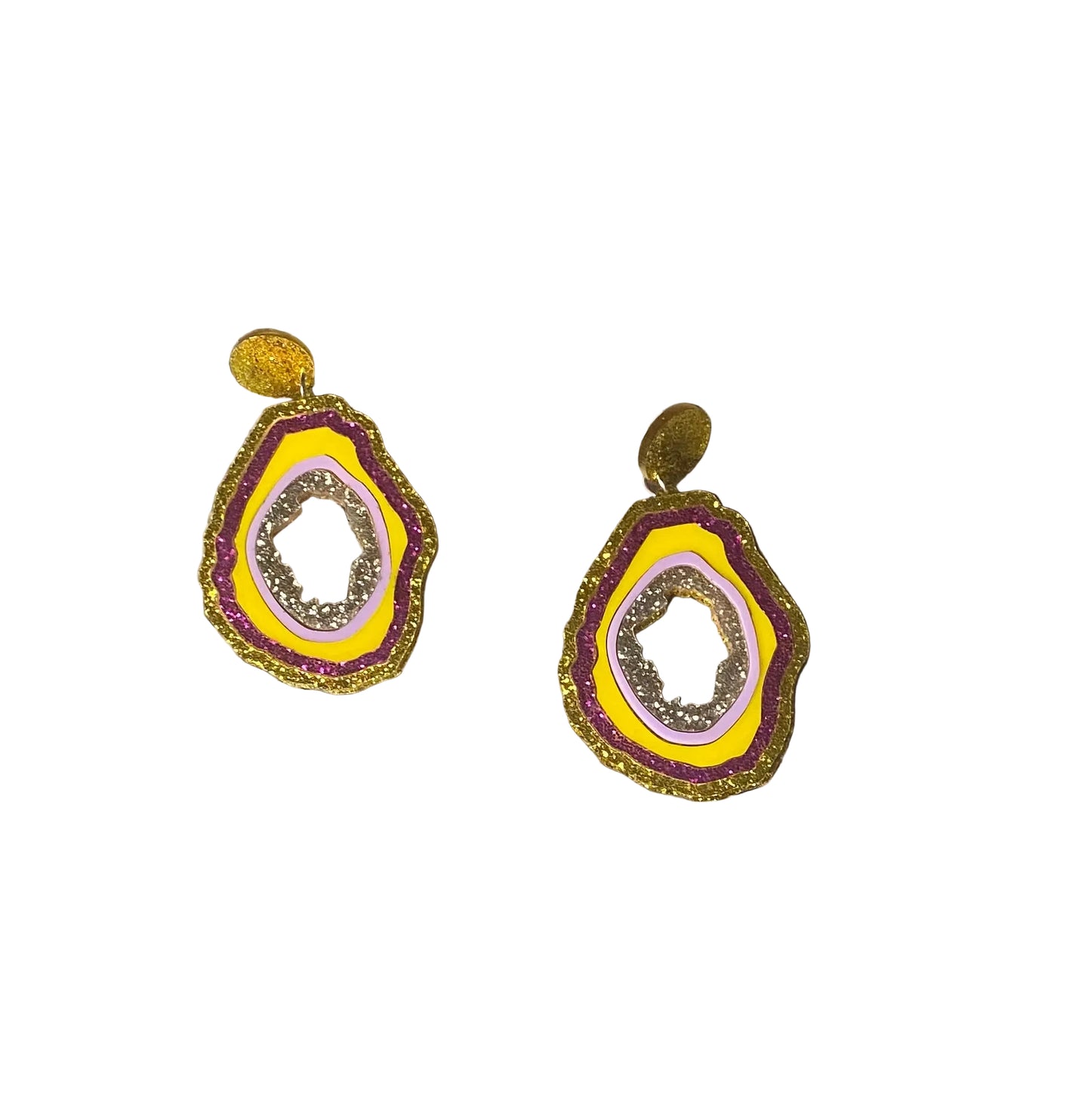 Sparkle Geode Earrings