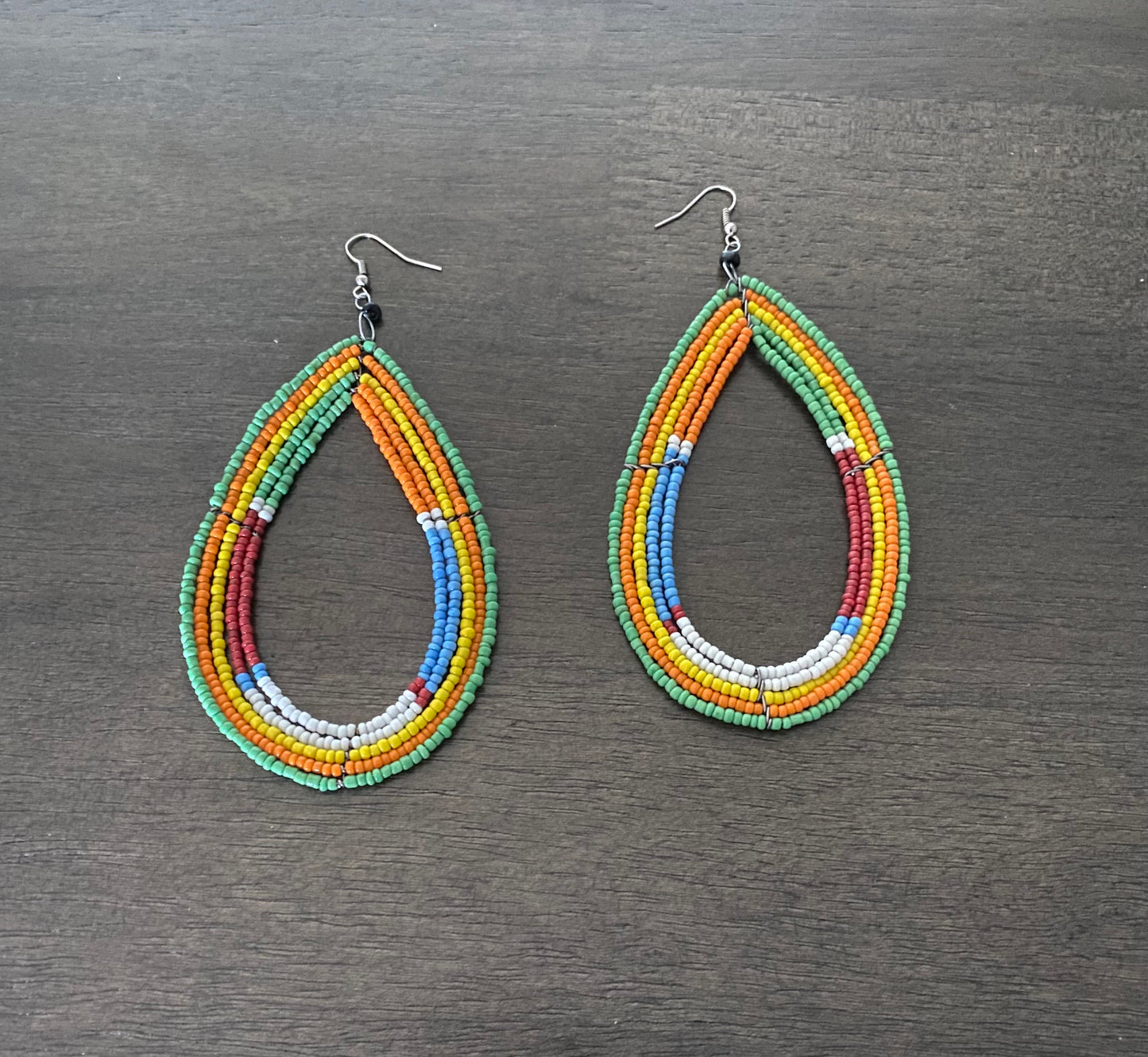 Oversized Maasai Beaded Earrings