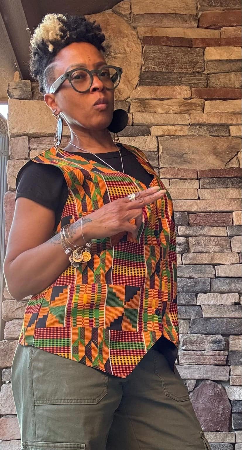Kente Print Vest