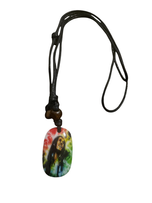 Bob Marley Resin Necklace