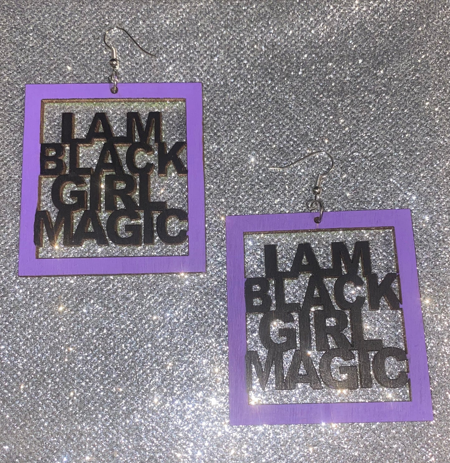 I Am Black Girl Magic Earrings