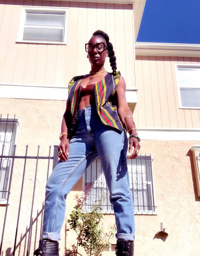 Kente Print Vest