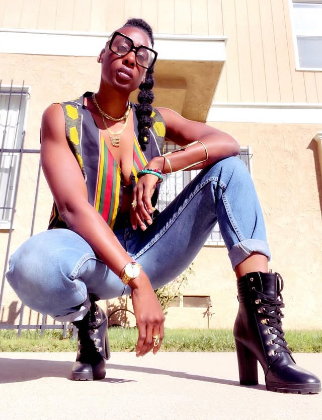 Kente Print Vest