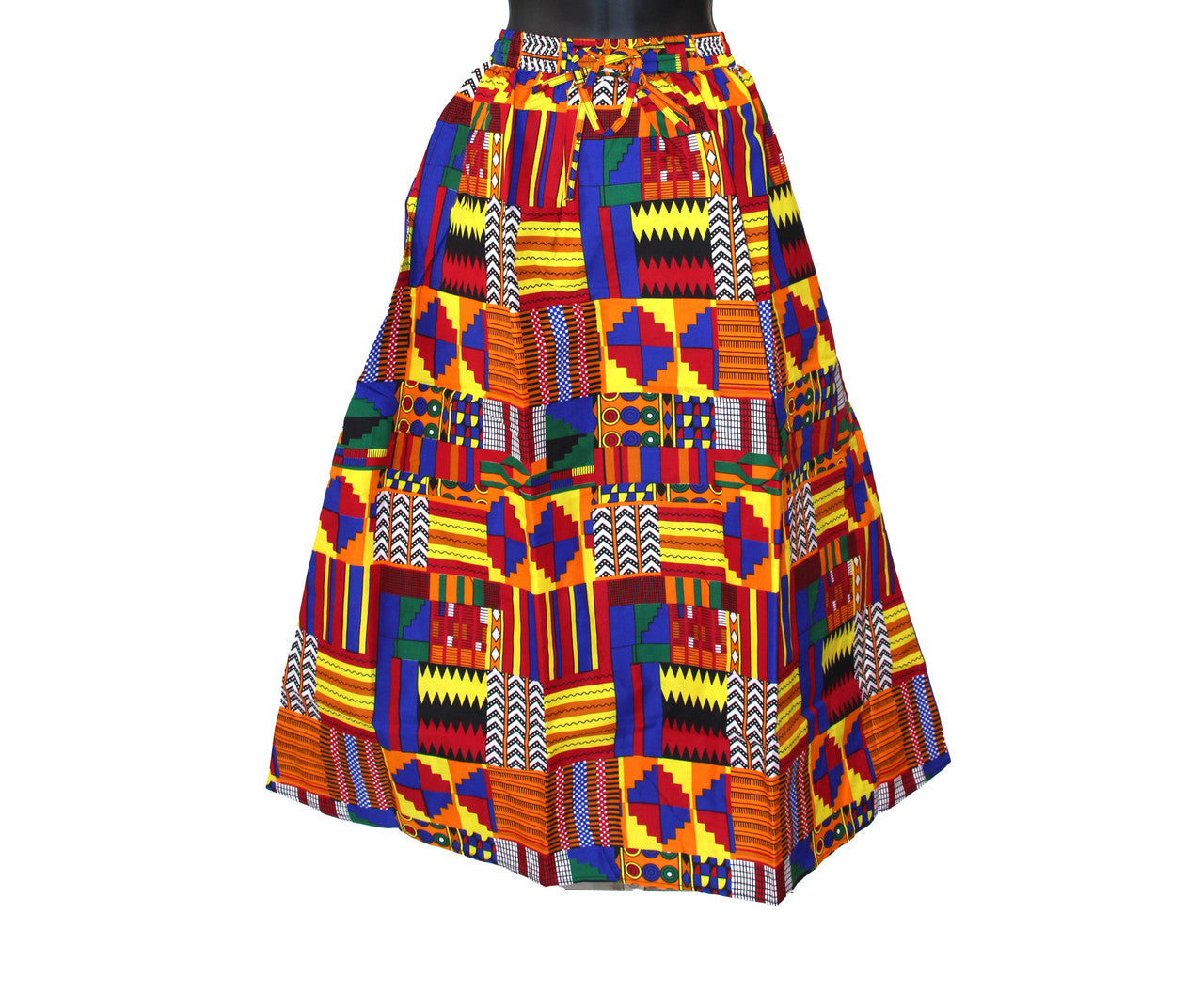Ankara Print Panel Skirt