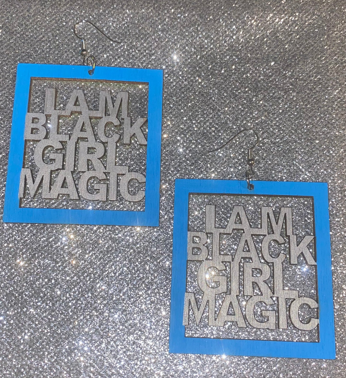 I Am Black Girl Magic Earrings