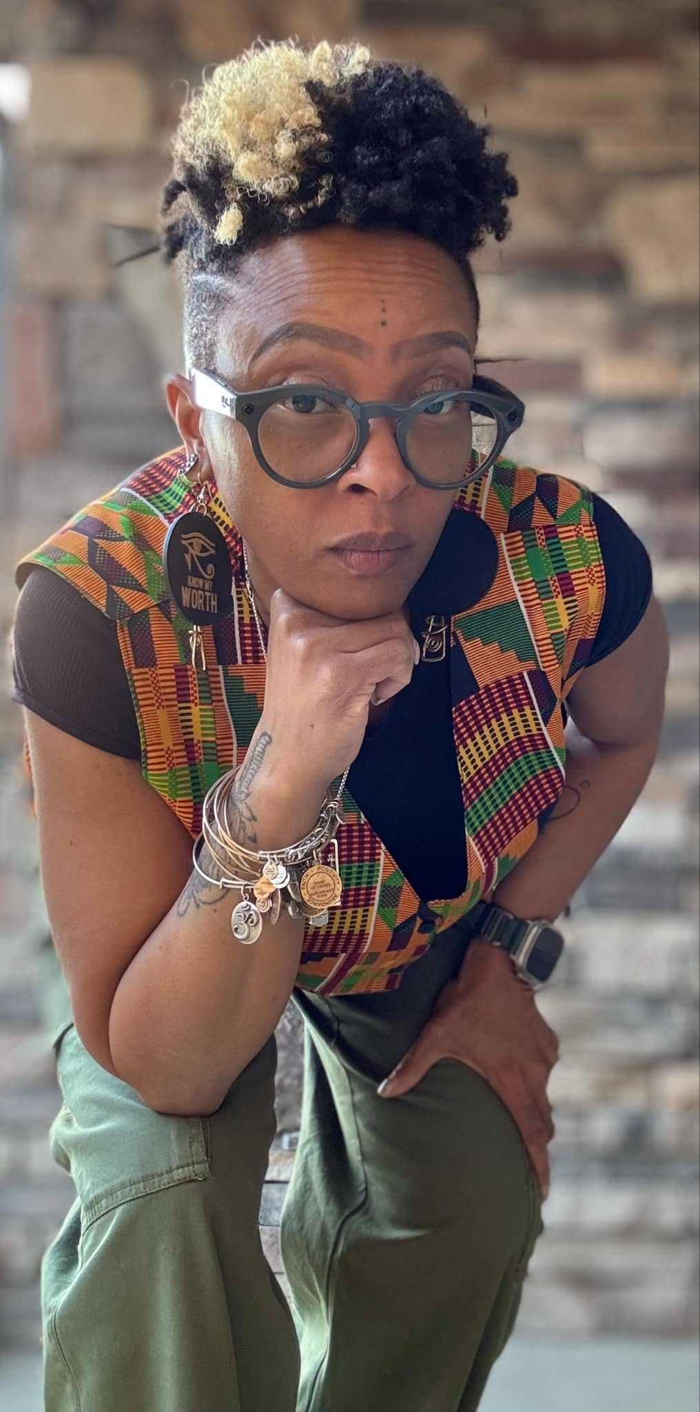 Kente Print Vest
