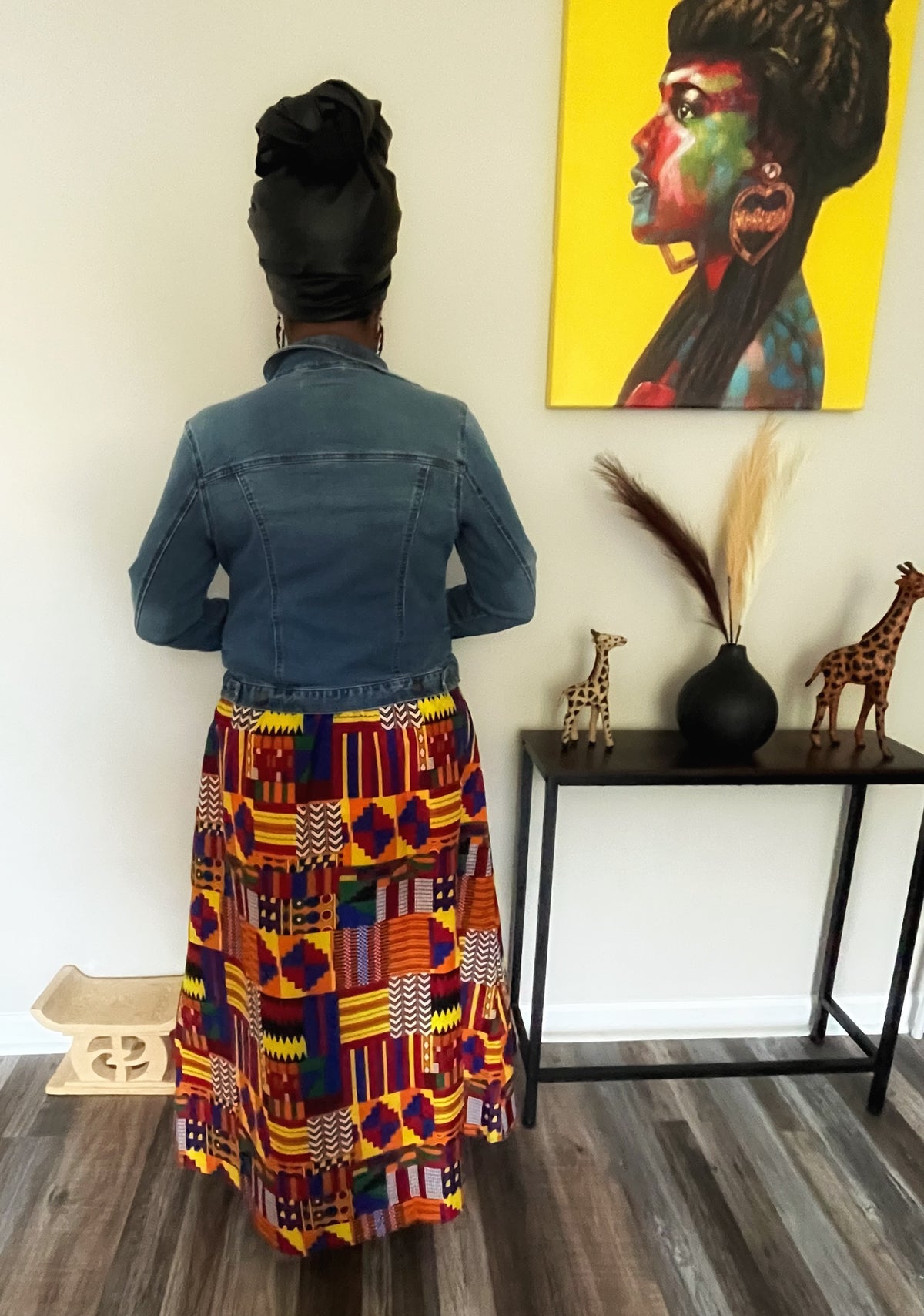 Ankara Print Panel Skirt