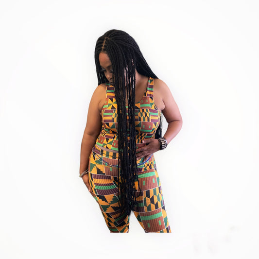 African Print Top & Legging Set