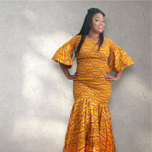 Sun Glow Goddess Gown
