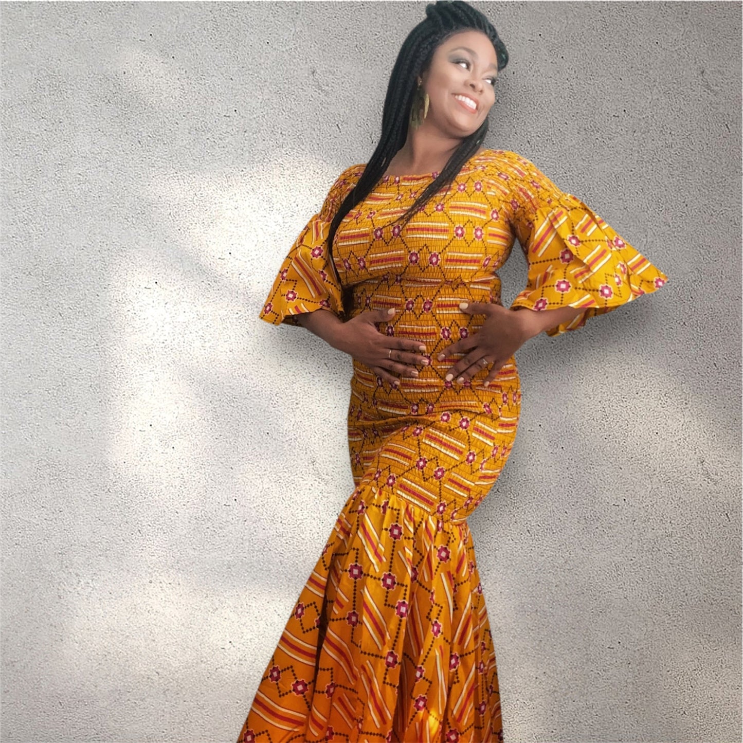 Sun Glow Goddess Gown
