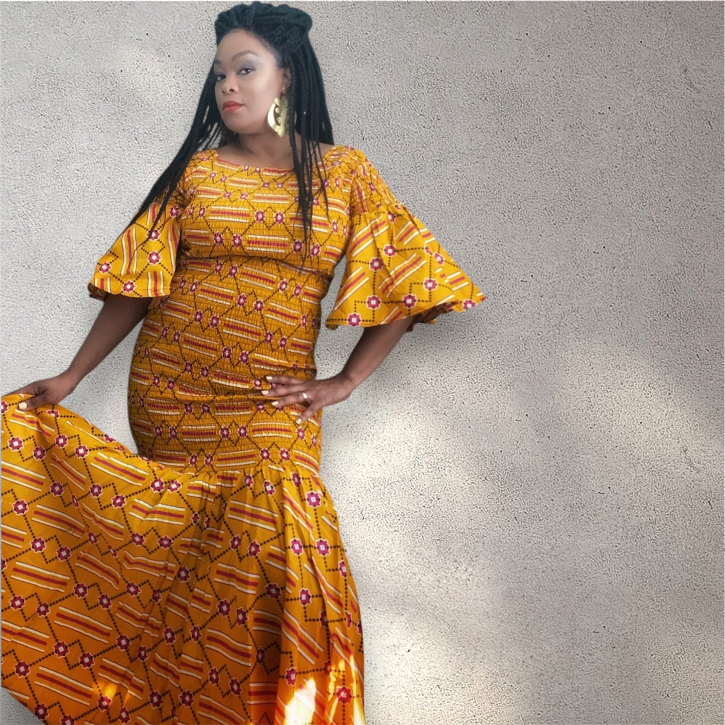 Sun Glow Goddess Gown