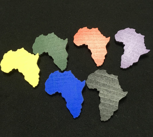 Wooden Africa Brooch - Natural Couture