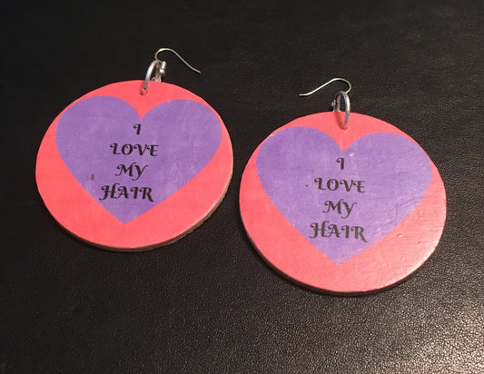 I Love My Hair Earrings - Natural Couture