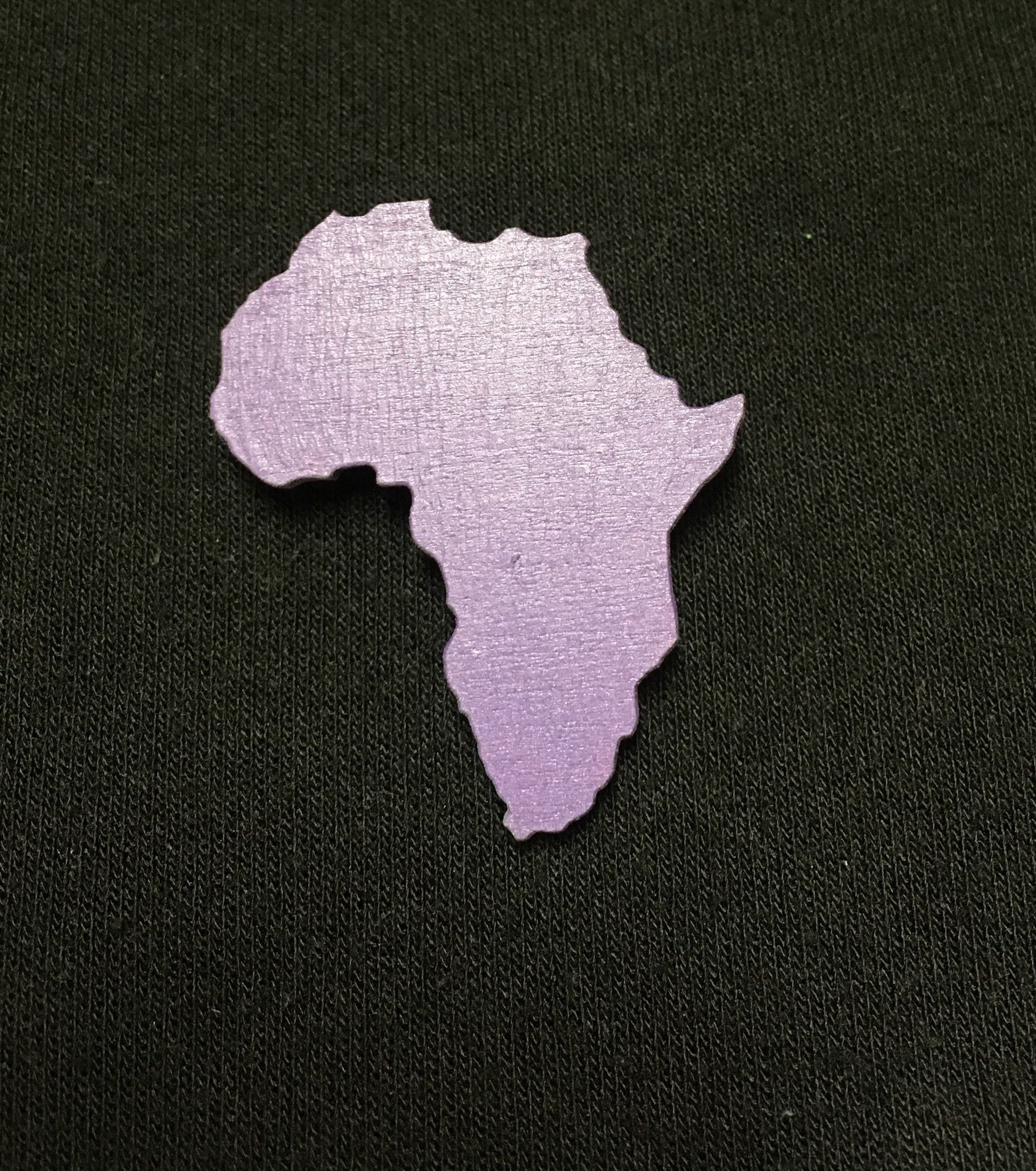 Wooden Africa Brooch - Natural Couture