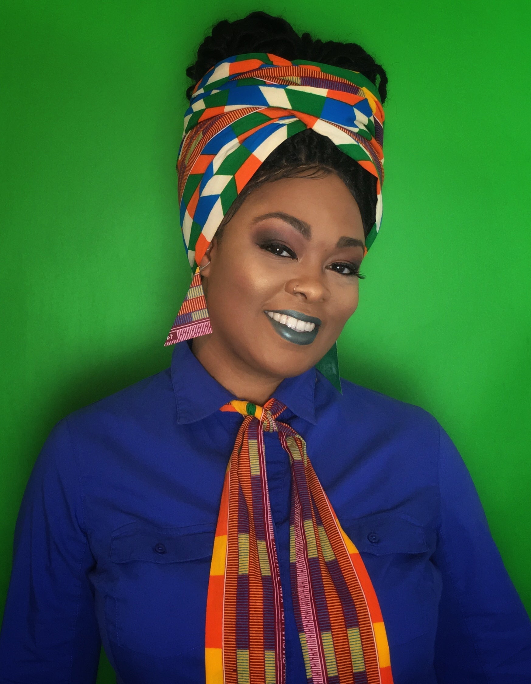 African Print Headwrap - Natural Couture