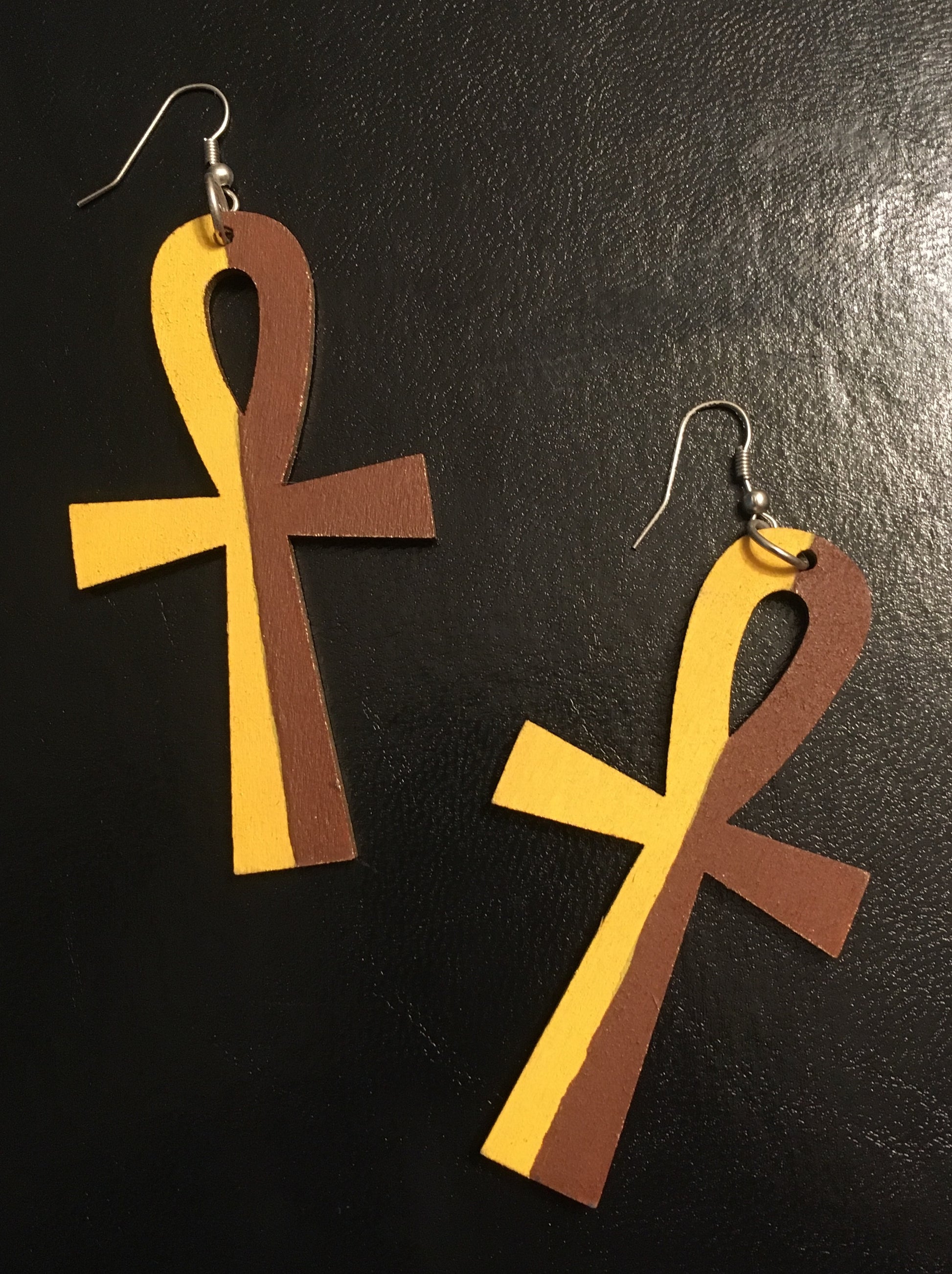 Ankh Art Earrings - Natural Couture