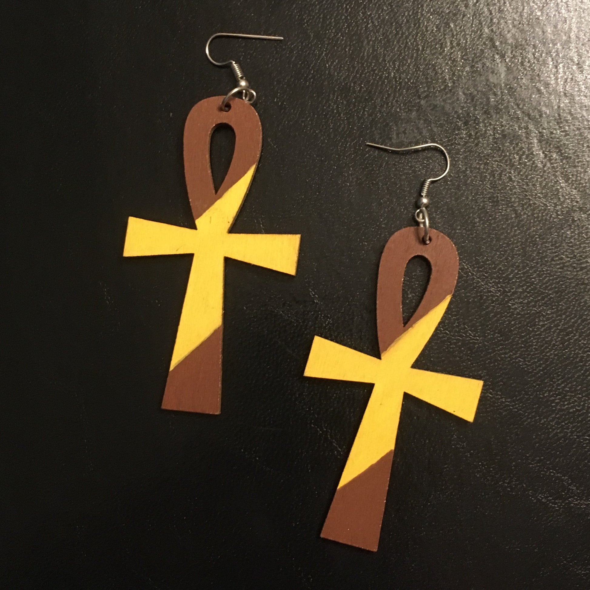 Ankh Art Earrings - Natural Couture