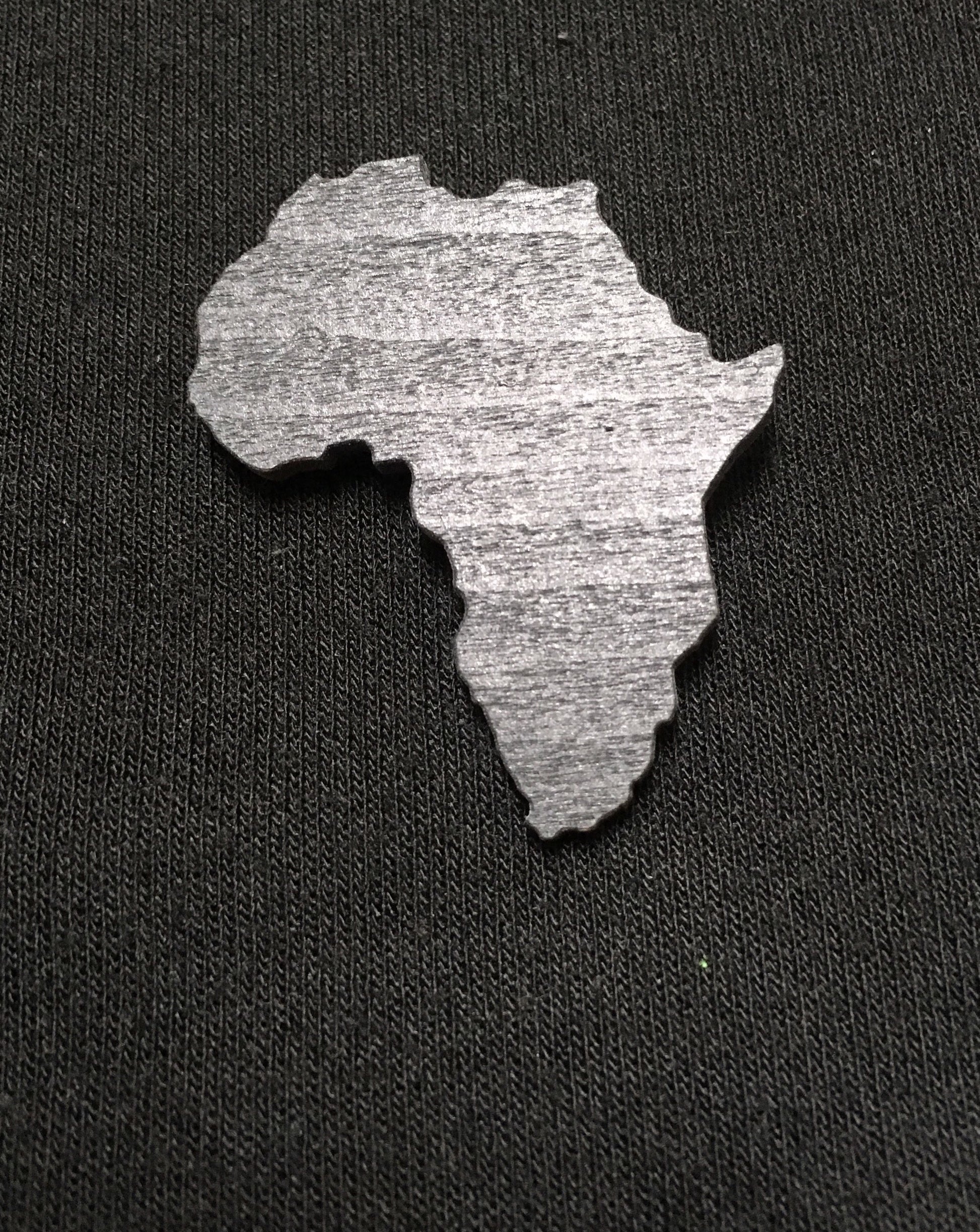 Wooden Africa Brooch - Natural Couture