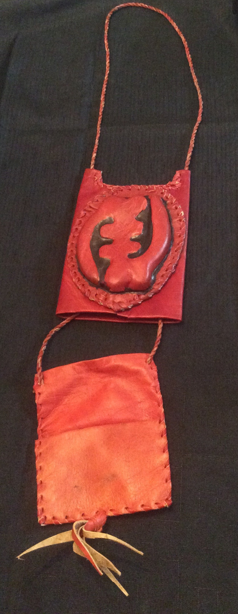 Gye Nyame Leather Pouch - Natural Couture
