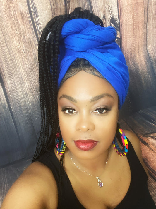African Queen Fabric Hoop Earrings