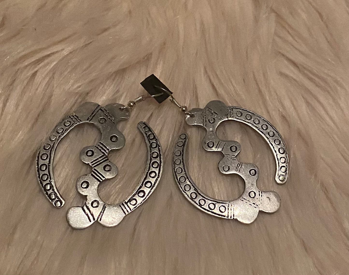 Silver Gye Nyame Earrings