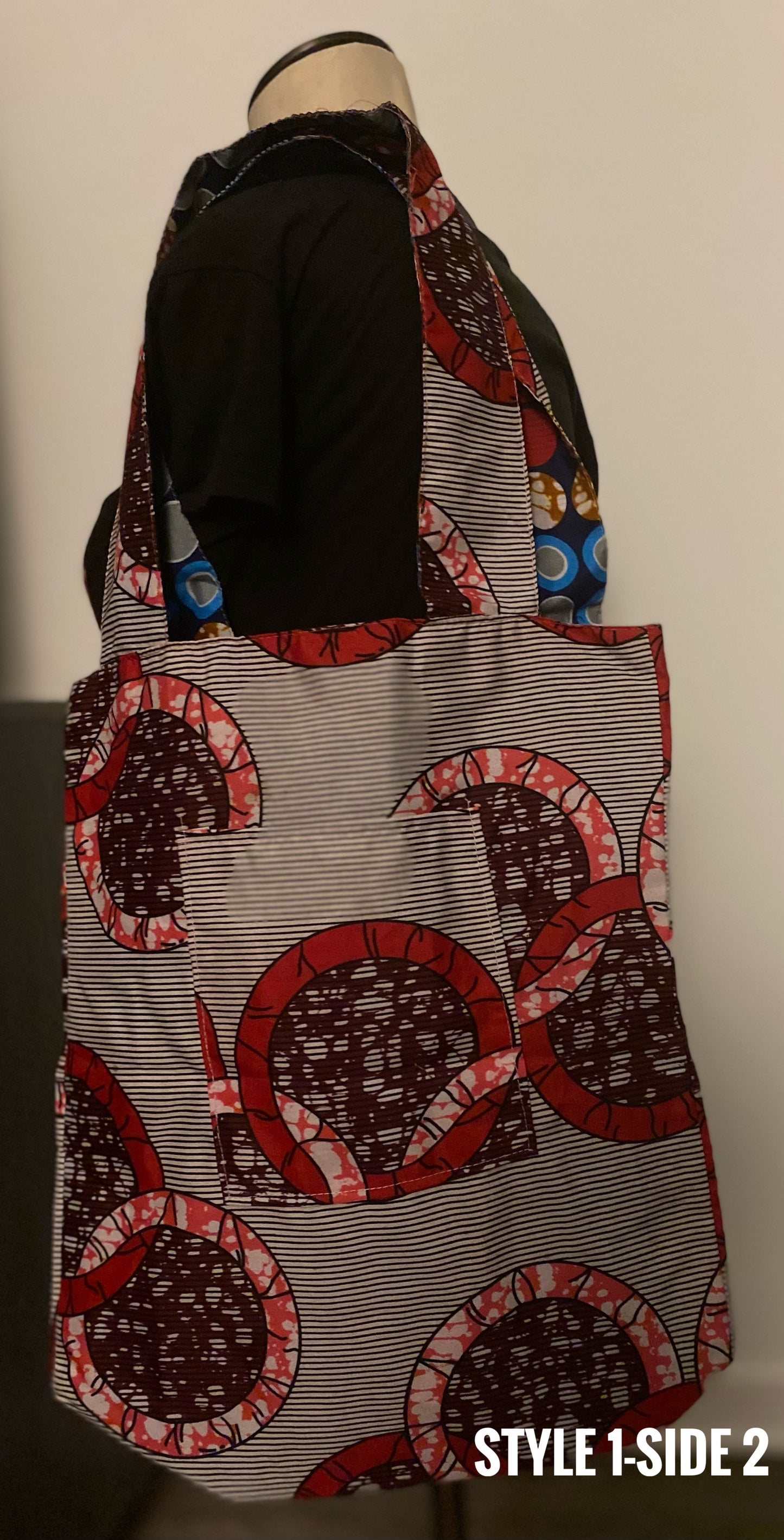 African Print Reversible Tote Bag