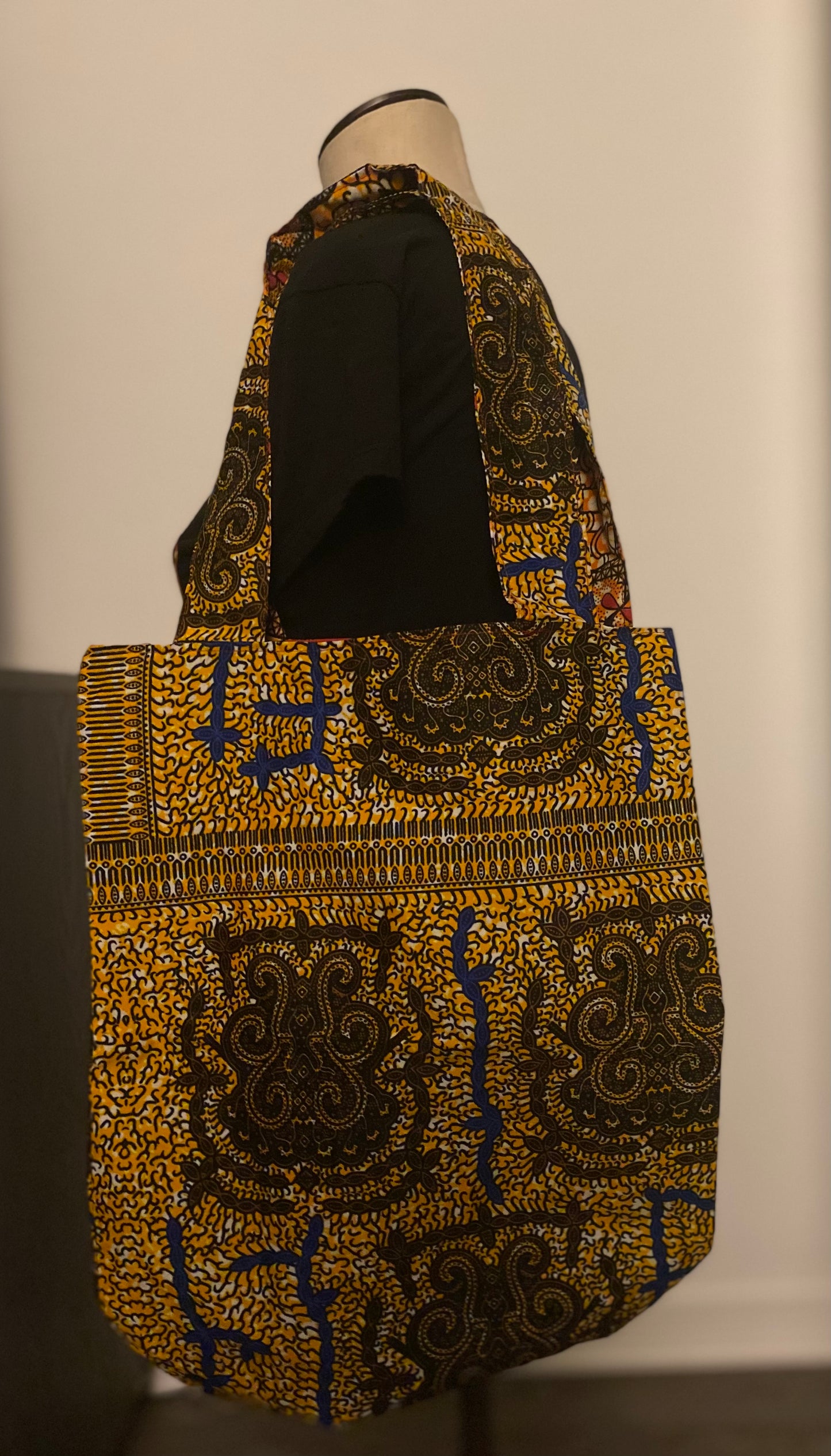 African Print Reversible Tote Bag