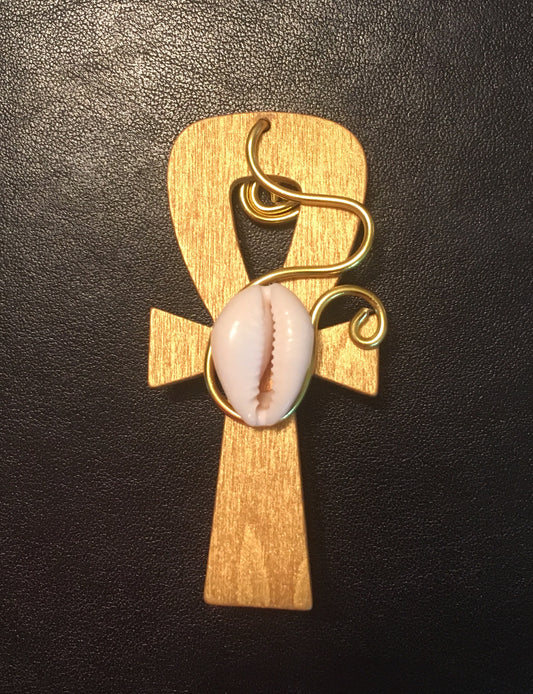 Golden Ankh Brooch - Natural Couture
