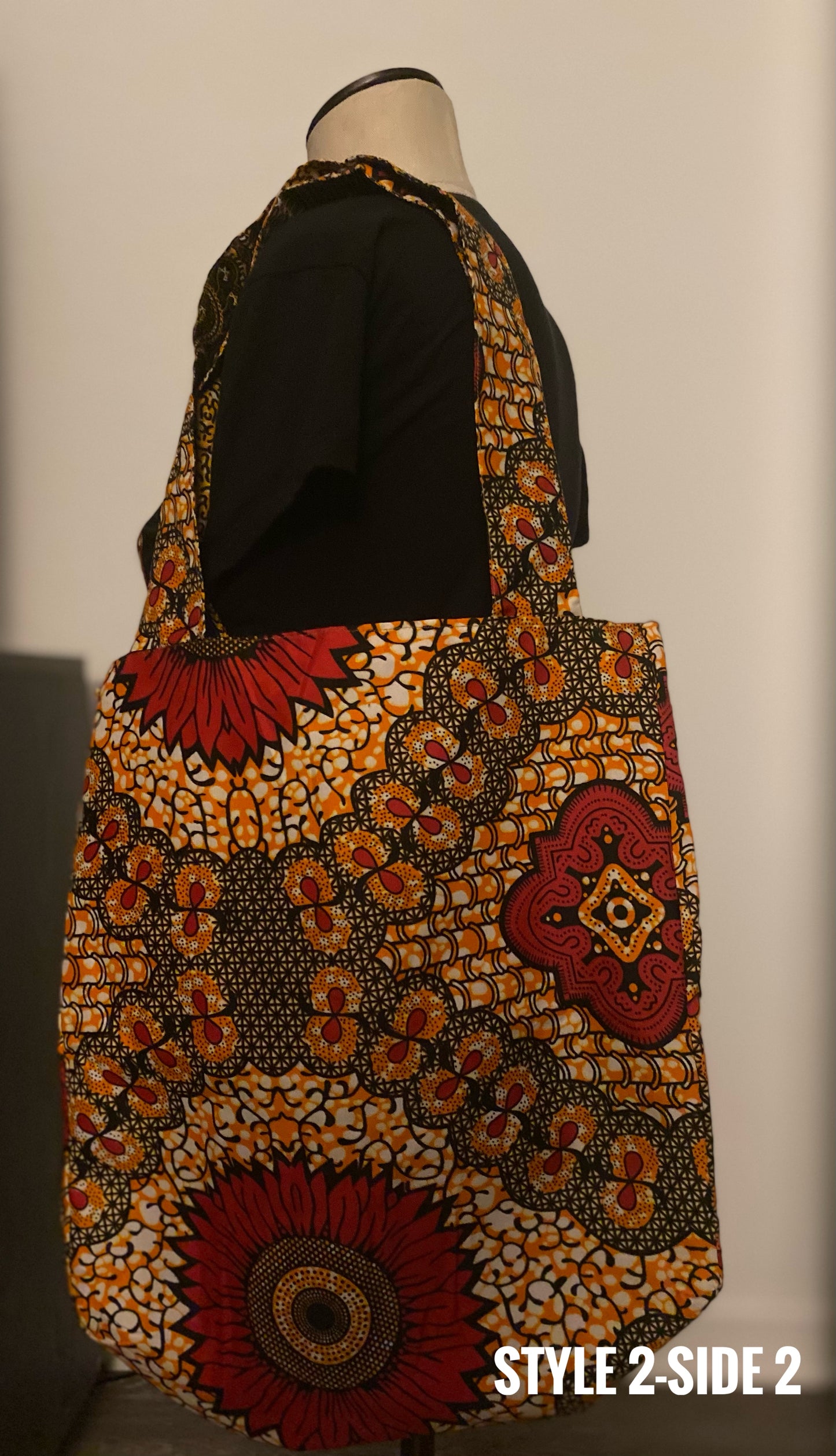 African Print Reversible Tote Bag