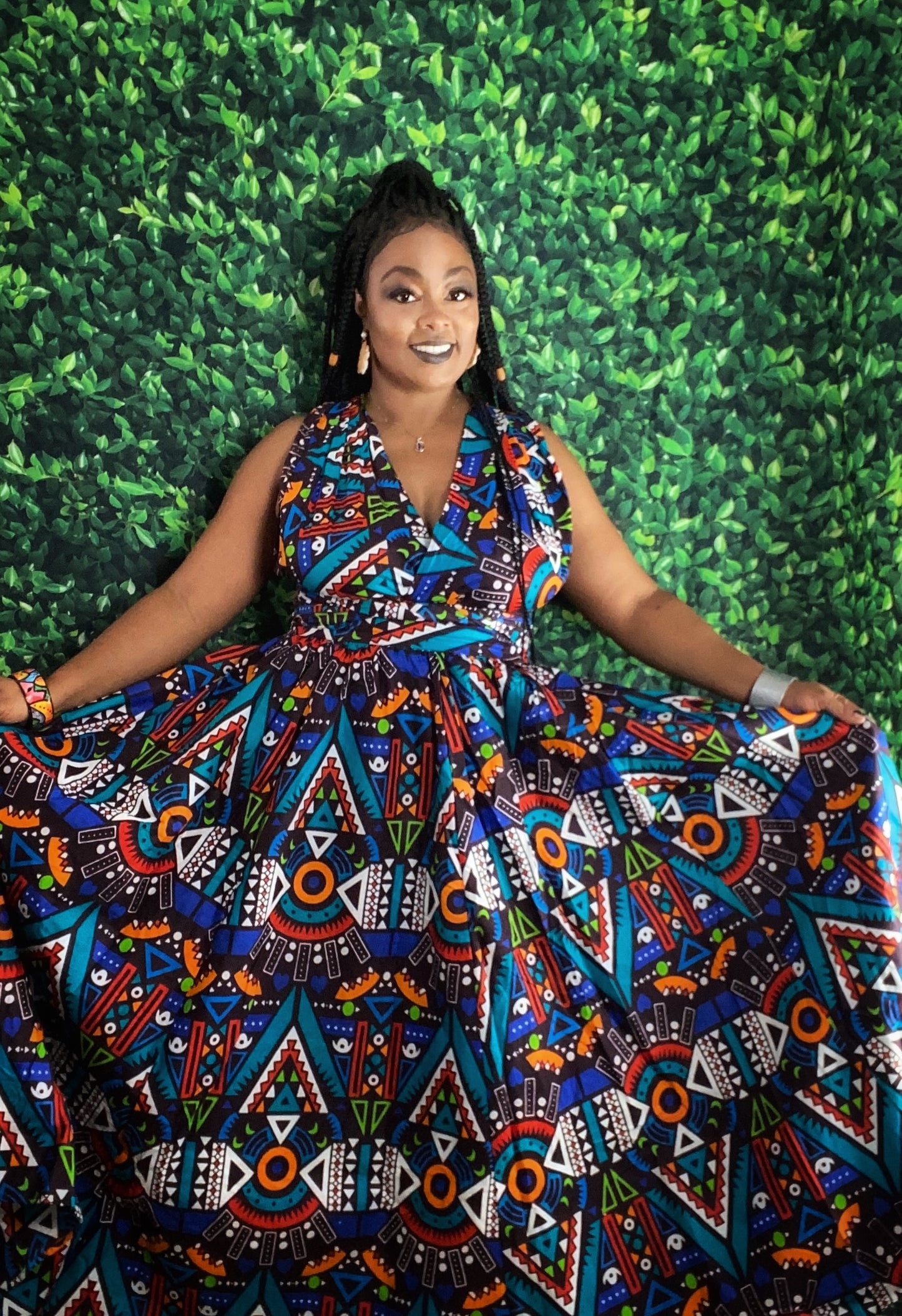 Ankara Print Infinity Dress