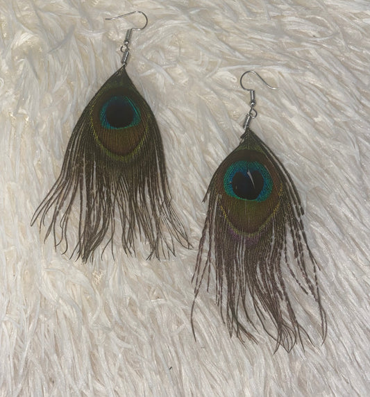 Peacock Feather Earrings