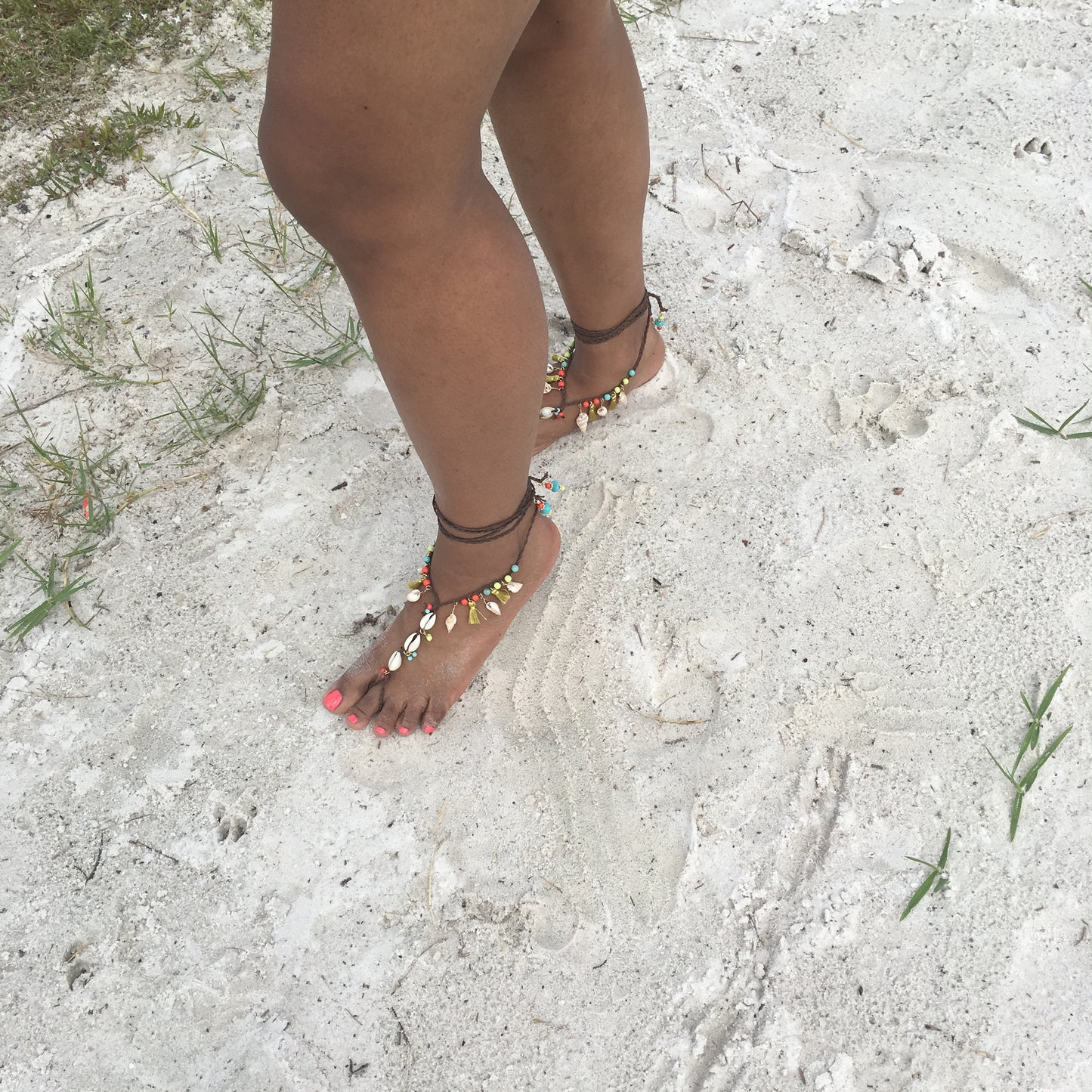 Footprints of the Queen Barefoot Sandals - Natural Couture