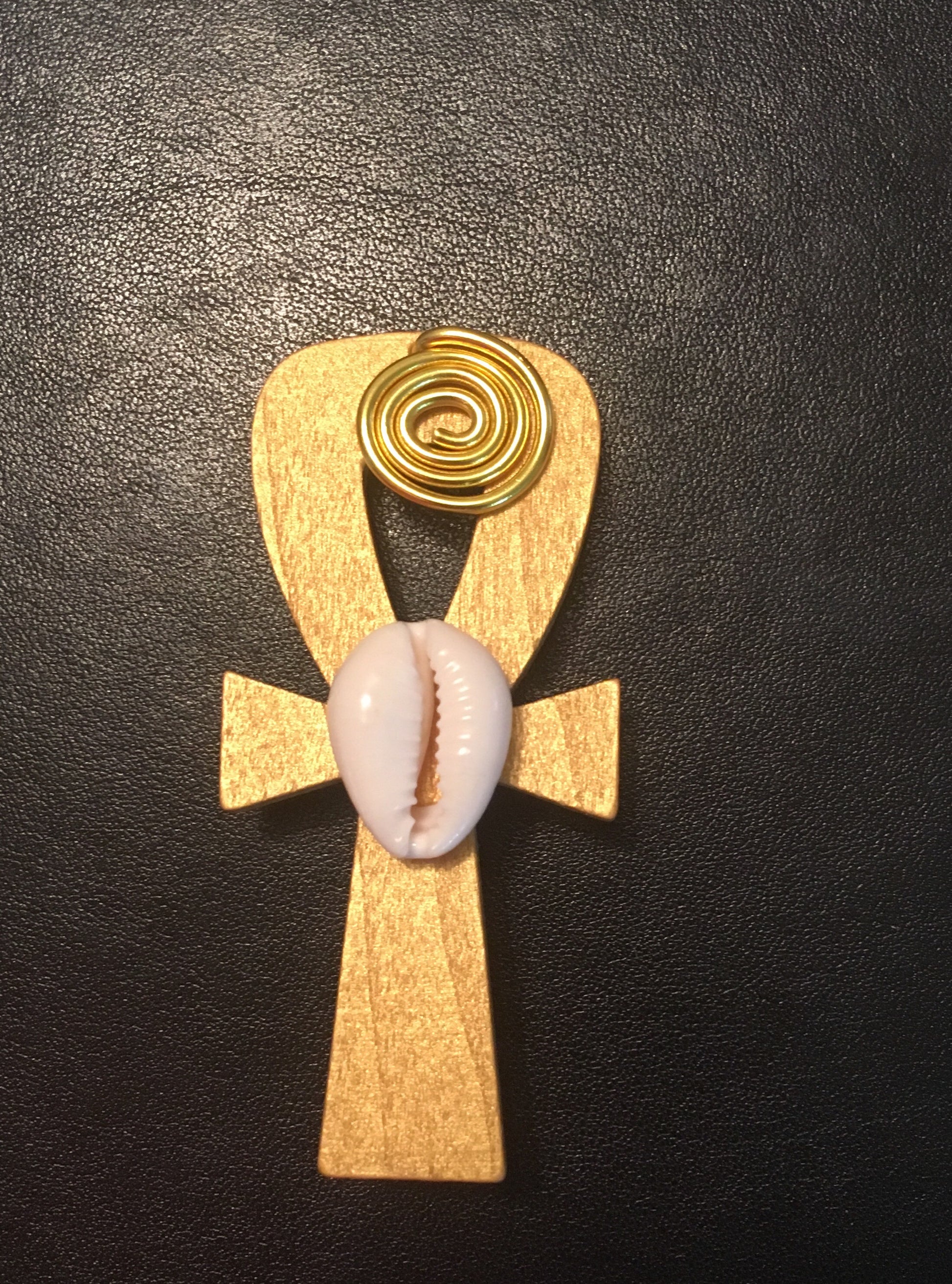 Golden Ankh Brooch - Natural Couture