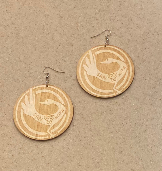 Sankofa Engraved Earrings