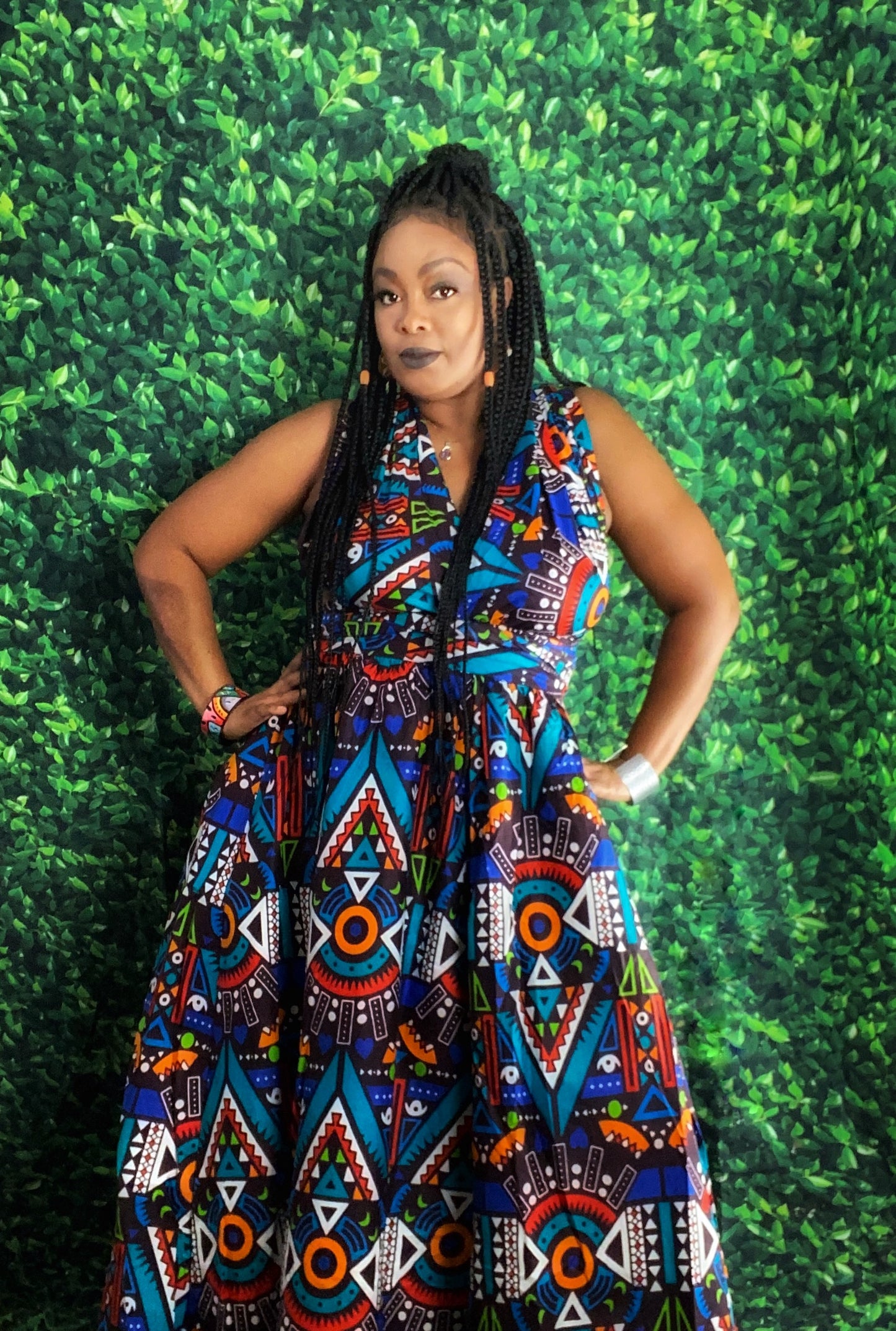Ankara Print Infinity Dress