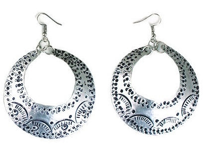 African Metal Majestic Earrings