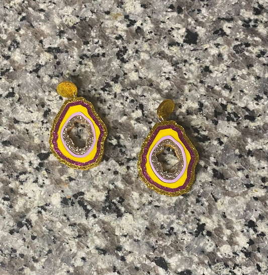 Sparkle Geode Earrings