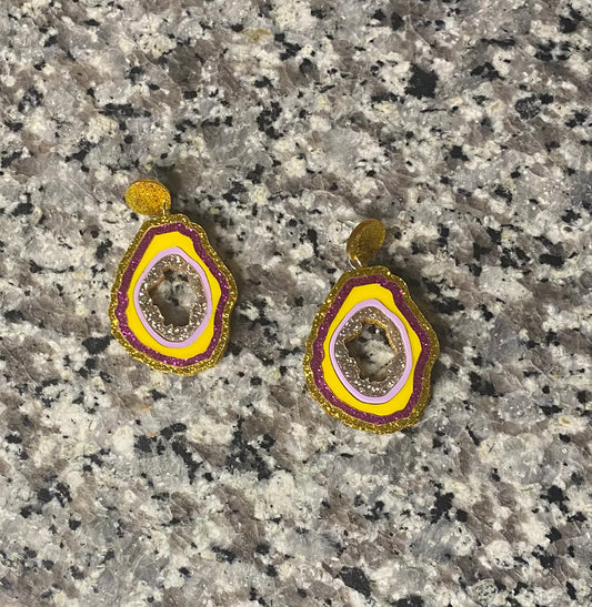 Sparkle Geode Earrings