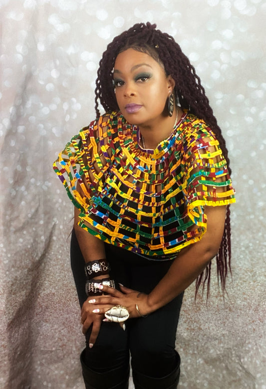 Goddess Kente Print Capette