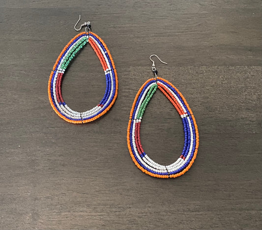 Oversized Maasai Beaded Earrings